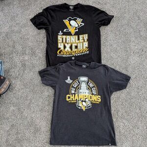 Grey and‎ Black Penguins Stanley Cup Champions t-shirts